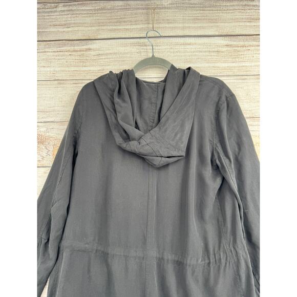 Silence + Noise Convertible Long Jacket Womens Small Black Asymmetrical - Picture 5 of 15